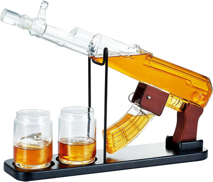 Whiskey Decanter Sets for Men - Gun Decanter