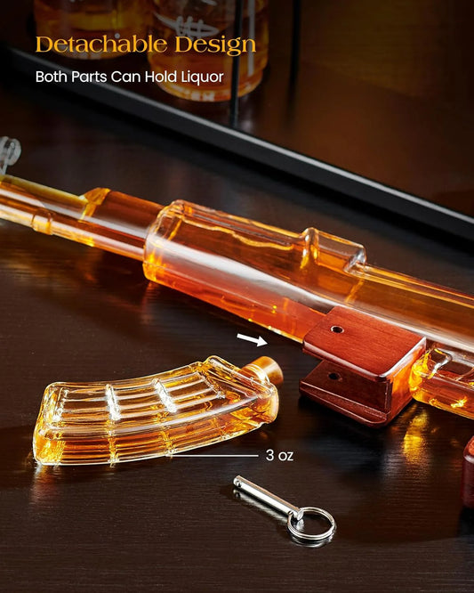 Whiskey Decanter Sets for Men - Gun Decanter