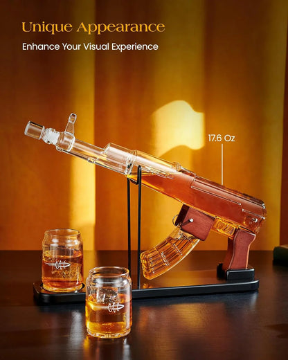 Whiskey Decanter Sets for Men - Gun Decanter